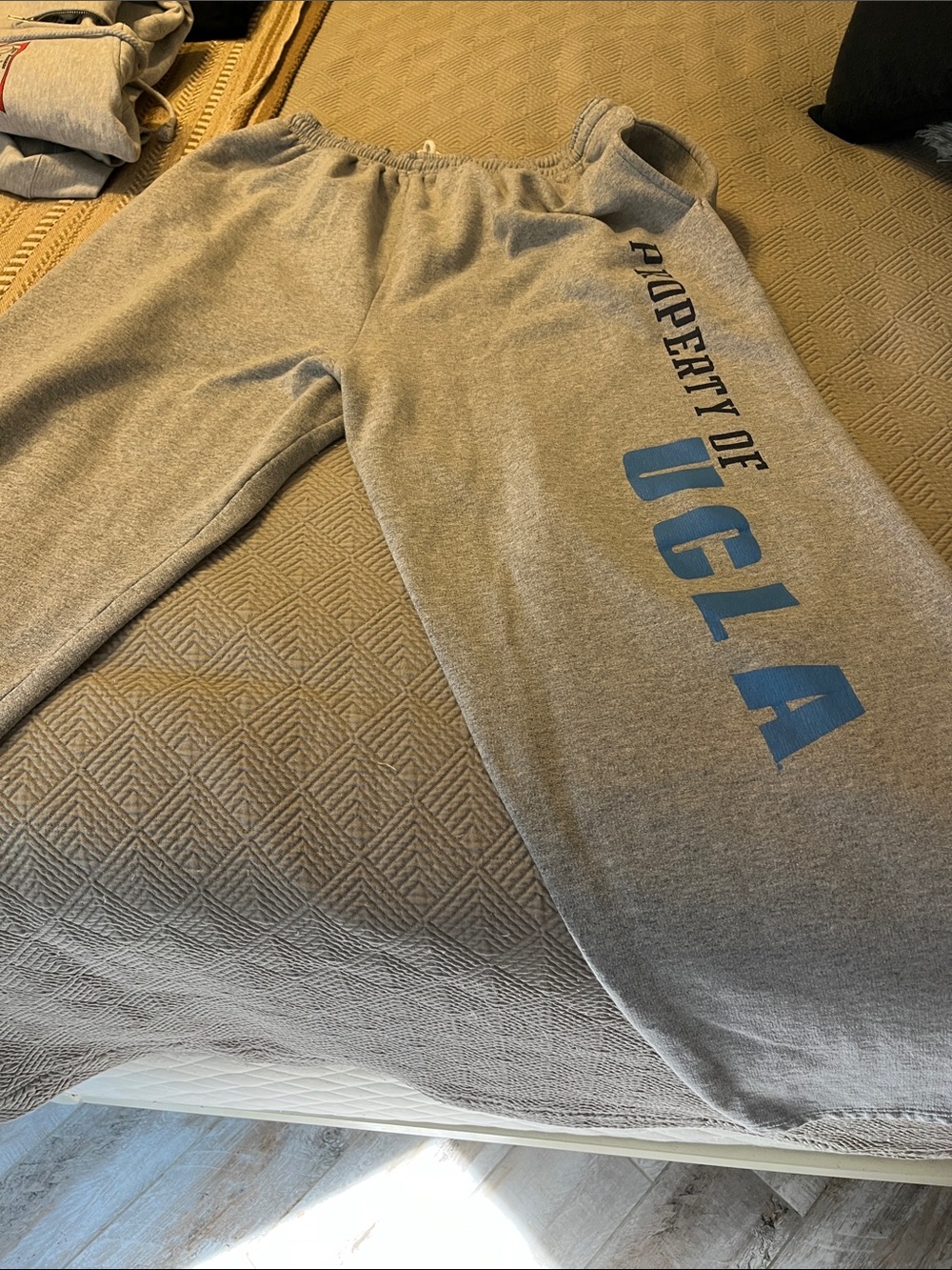 UCLA Gray Sweatpants with Blue Lettering